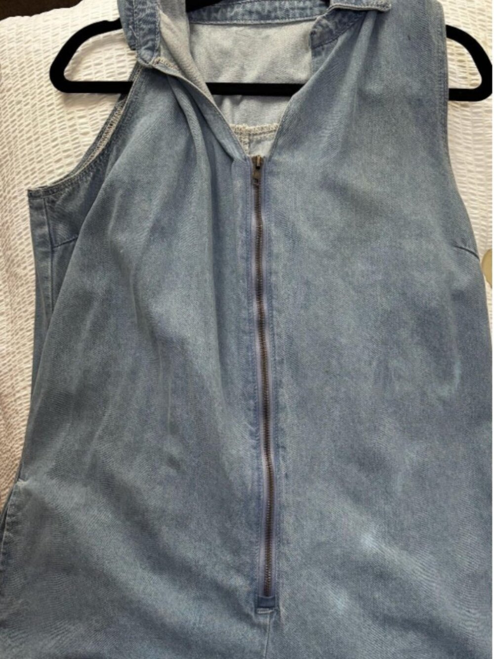 Women's Denim Romper XL Button Front Casual Summer Outfit